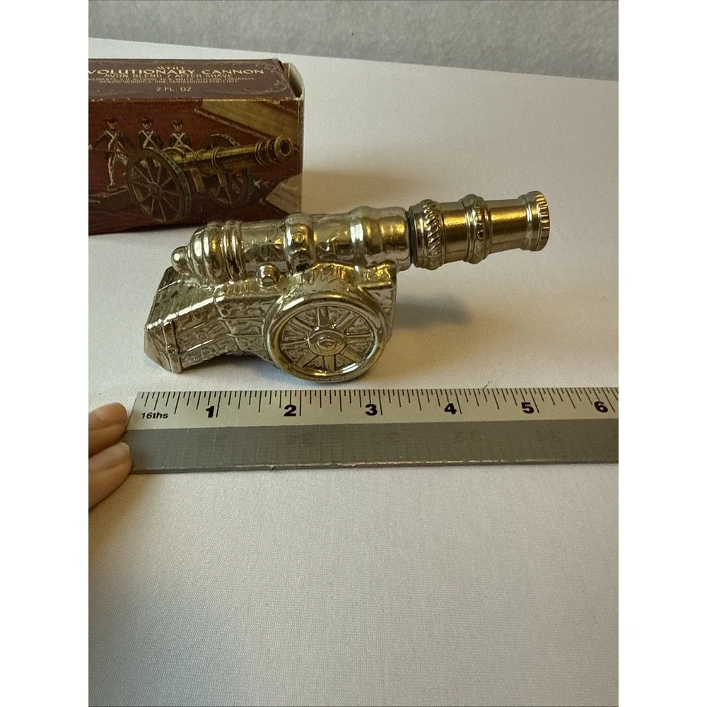 Vintage Avon Revolutionary Cannon Spicy After Shave Decanter Full With Box